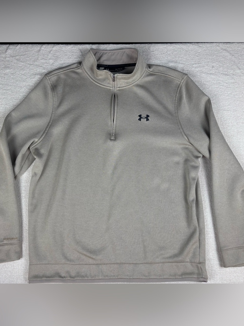 ⛳️Under Armour Golf Men's Tan 1/4-Zip Pullover XL Cold Gear